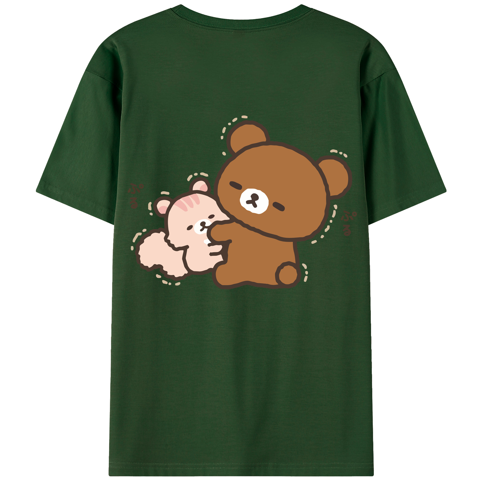 （画像用） リラックマ リラックマ キイロイトリ Rilakkuma Korilakkuma Kiiroitori 綿100％半袖Tシャツ（背面プリント）